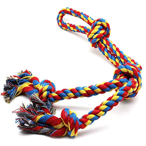 Book Cover DIY House Large Dog Chew Rope Toys for Aggressive Chewers Rope Chew Toys for Large Medium Dogs Indestructible Tug of War Durable 100% Cotton Rope Toy for Large Breed Toy