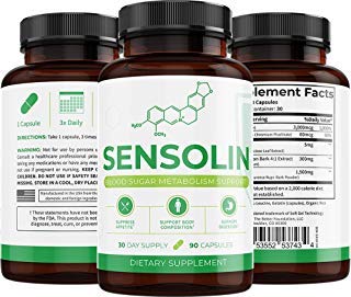 Book Cover UMZU: Sensolin - All Natural Blood Sugar Lowering Supplement - 30-Day Supply - Blood Sugar Metabolism Support - Can Regulate Blood Glucose - No Artificial Fillers - Non GMO