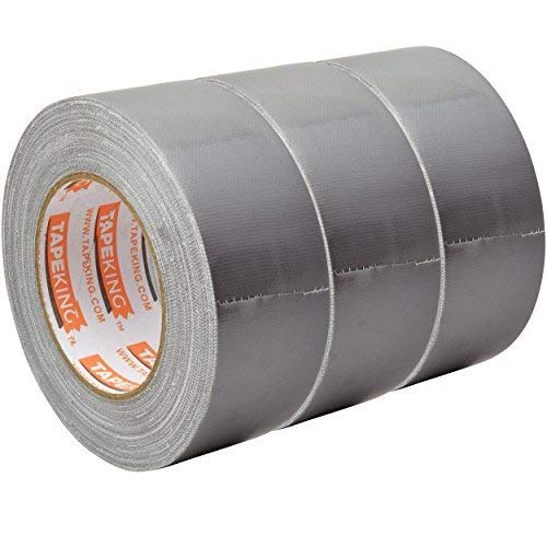 Book Cover Tape King Professional Grade Duct Tape, 3-Pack, Silver Color Multi Pack, 11mil (1.88 Inch x 35 Yards), 48mm x 32m - Ideal for Crafts, Home Improvement Projects, Repairs, Maintenance, Bulk