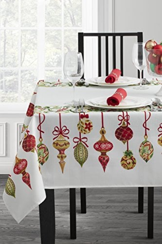 Book Cover Benson Mills Holiday Trimming Printed Christmas Tablecloth 60