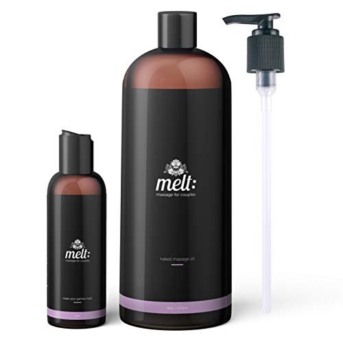 Book Cover Melt Sensual Massage Oil | Relaxing, Therapeutic Sweet Almond Oil | Soft, Moisturizing Skin Therapy | Provides Couples with Muscle, Body Tension & Stress Relief (16oz)