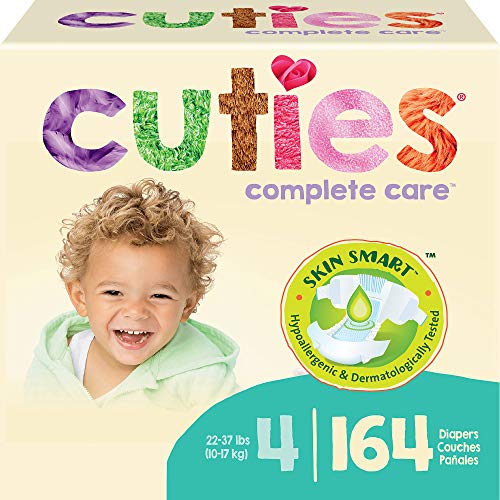Book Cover Cuties Complete Care Baby Diapers - Size 4 (164 Count)