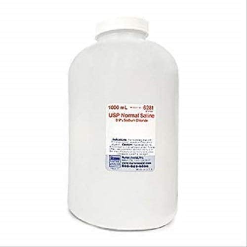 Book Cover Sterile Wound Care and Irrigation Saline 0.9% Sodium Chloride 1000ml 6 Pack