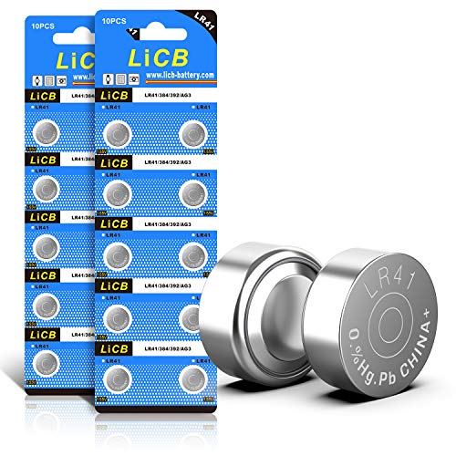 Book Cover LiCB 20 Pack LR41 AG3 392 384 192 Battery 1.5V Button Coin Cell Batteries