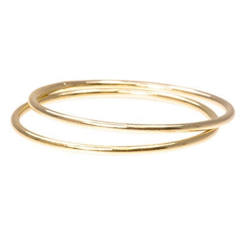 Book Cover 2 14K Gold Filled Stacking Rings 1mm Round
