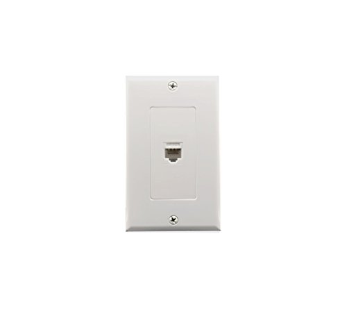 Book Cover 1 Port Cat6 Wall Plate and Keystone,Yomyrayhu,RJ45 Jack Ethernet Connector,Female to Female,White