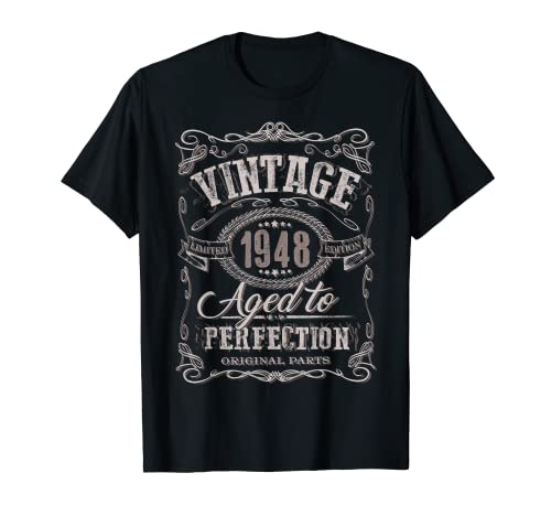Book Cover 74th Birthday gift Vintage 1948 Aged 74 years old party T-Shirt