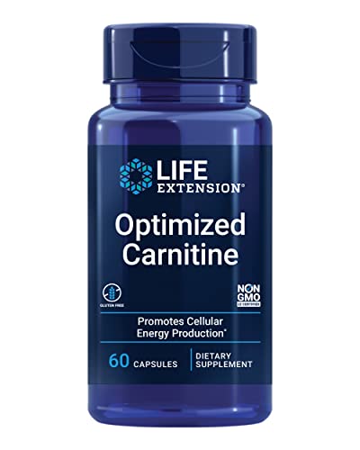 Book Cover Life Extension Optimized Carnitine – L-Carnitine Supplement - Supports Heart, Brain Health& Exercise Recovery – Gluten-Free – Non-GMO – 60 Capsules