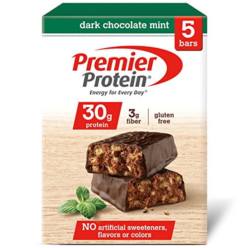 Book Cover Premier Protein 30g Protein Bar, Dark Chocolate Mint, 2.53 oz Bar, (5 Count)
