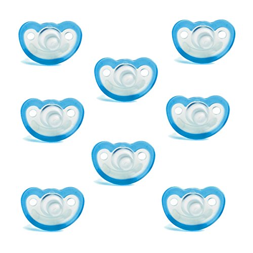 Book Cover Razbaby JollyPop Baby Pacifier 3+ Months 8 Pack - Blue