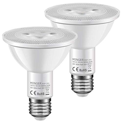 Book Cover Govee 10W Dusk to Dawn PAR30 LED Bulb Light, Auto Turn On Off, 60W Equivalent, 800 Lumens Soft White 3000K, E27 Base, 120Â°Beam Angle Spotlight, for Indoor and Outdoor 2 Pack