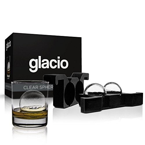 Book Cover glacio Clear Sphere Ice Duo - Crystal Clear Ice Ball Maker - Clear Round Ice for Whiskey