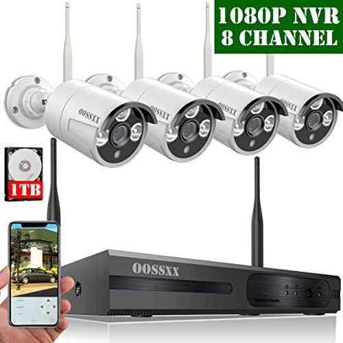 Book Cover 【2019 Update】 HD 1080P 8-Channel OOSSXX Wireless Security Camera System,4Pcs 720P(1.0 Megapixel) Wireless Indoor/Outdoor IR Bullet IP Cameras,P2P,App, HDMI Cord & 1TB HDD Pre-Install