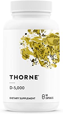 Book Cover Thorne Research - Vitamin D-5000 - Vitamin D3 Supplement (5,000 IU) for Healthy Bones and Muscles - 60 Capsules