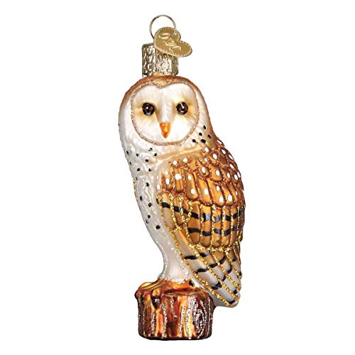 Book Cover Old World Christmas Barn Owls Glass Blown Ornaments for Christmas Tree