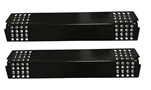 Book Cover Hongso PPG321 (2-pack) Porcelain Steel Heat Plate Shield, Heat Tent, Flavorizer Bar, Burner Cover, Flame Tamer for Gas Grill Models Charbroil 463241013, Charbroil 463241314
