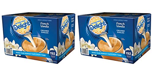 Book Cover International Delight French Vanilla, 192 Count Single-Serve Coffee Creamers [2 Pack]