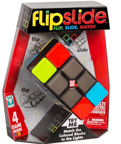 Book Cover Oonies Flipslide Game, Electronic Handheld Game | Flip, Slide, and Match the Colors to Beat the Clock - 4 Game Modes - Multiplayer Fun,Black,3.23'' x 8.66'' x 10.28''