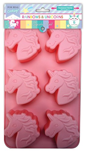 Book Cover Handstand Kitchen Rainbows and Unicorns Silicone Unicorn Shaped Cupcake Mold