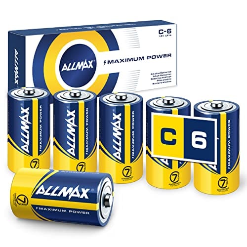 Book Cover Allmax C Maximum Power Alkaline Batteries (6 Count) – Ultra Long- Lasting, 7-Year Shelf Life, Leakproof Design, 1.5V