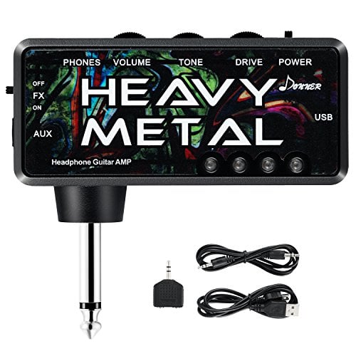 Book Cover Donner Guitar Headphone AMP Heavy Metal Pocket FX Chorus Rechargeable Mini Practice Amplifier