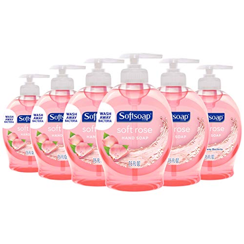 Book Cover Softsoap Liquid Hand Soap, Soft Rose - 7.5 fluid ounce (6 Pack)