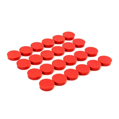 Book Cover Bullseye Office Magnets (24 Pack) - Red Round, Refrigerator Magnets - Perfect as Whiteboards, Lockers, or Fridge Magnets [Red]