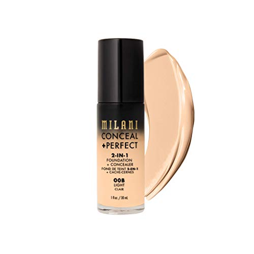 Book Cover Milani Conceal + Perfect 2-in-1 Foundation + Concealer - Light (1 Fl. Oz.) Cruelty-Free Liquid Foundation - Cover Under-Eye Circles, Blemishes & Skin Discoloration for a Flawless Complexion