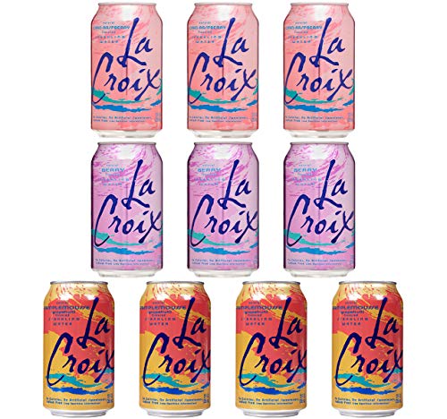 Book Cover La Croix Grapefruit, Crans-Raspberry, Berry - Variety Pack, 12oz Cans (10-Pack Variety, Total of 120 Oz)