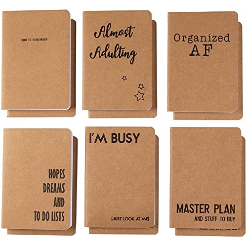 Book Cover Kraft Paper Notebook Journals for School, Traveling, Work (4 x 6 In, 12-Pack)