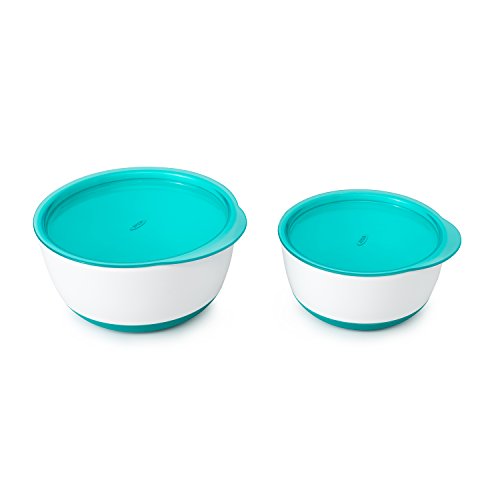 Book Cover OXO Tot Small & Large Bowl Set with Snap On Lids - Teal
