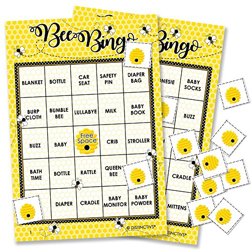 Book Cover Bumble Bee Baby Bingo Game - 24 Guests