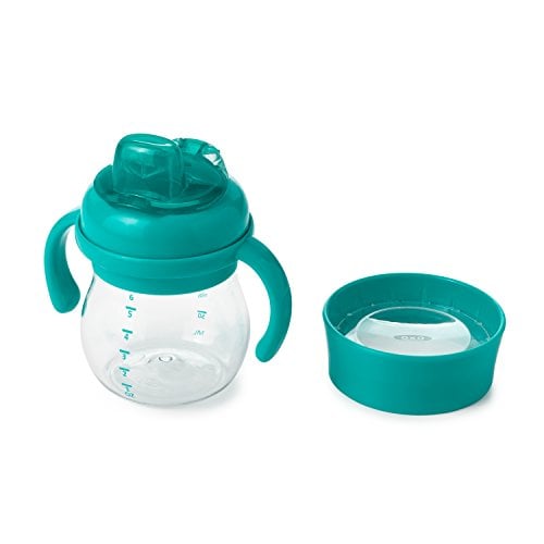 Book Cover OXO Tot Transitions Soft Spout Training Cup Set, Teal, 6 Ounce