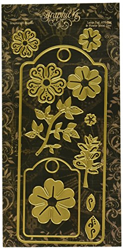 Book Cover Graphic 45 G45 Staples Large, ATC Tag and Flower Dies