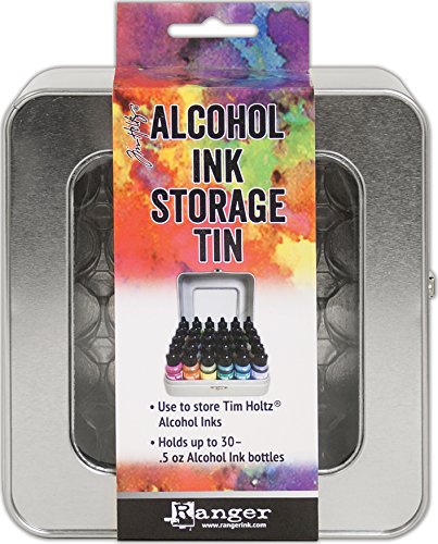 Book Cover Ranger Tim Holtz Alcohol Ink Storage Tin, Synthetic Material, Grey, 16 x 15.4 x 8 cm