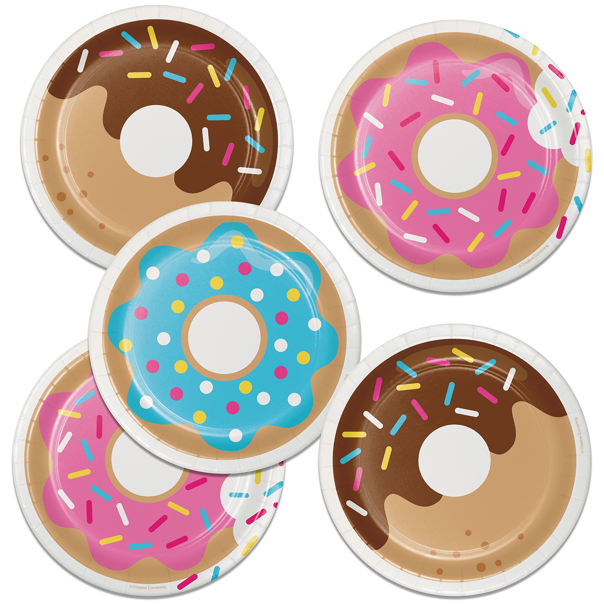 Book Cover Creative Converting Donut Time Dessert Plates, 24 ct 1