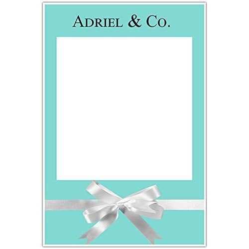 Book Cover Blue with Bow Selfie Frame Social Media Photo Prop Poster