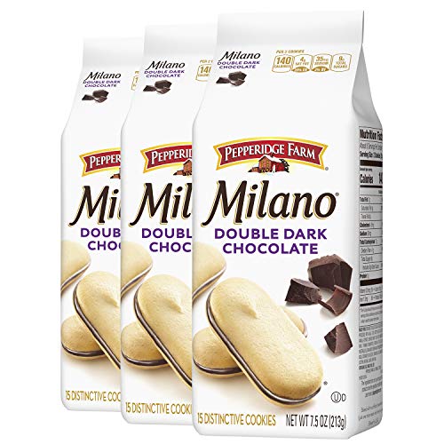 Book Cover Pepperidge Farm Milano Double Dark Chocolate Cookies, 7.5 Ounce (Pack of 3)