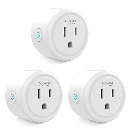 Book Cover Gosund Smart Plug with Timer Works with Alexa, no Hub Required, ETL and FCC listed Wifi enabled Remote Control Smart Socket,Only Supports 2.4GHz Network (White-3)