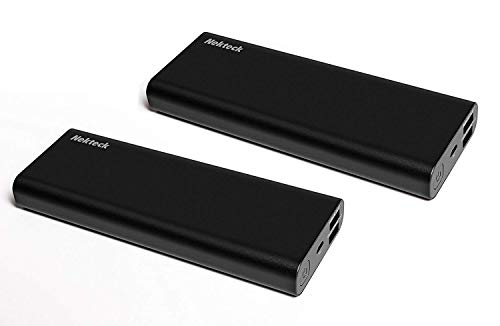 Book Cover [UPGRADED]Nekteck [2Pack] 20100mAh Power Bank with Quick Charge 3.0 Output, Power Pack Portable Phone Charger External Backup Battery for Samsung, iPhone, iPad and more [Qualcomm Certified]
