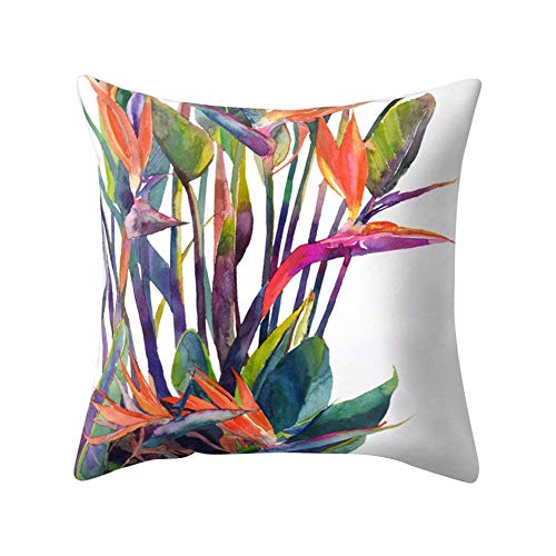 Book Cover wintefei Modern Multicolor Tropical Leaves Print Sofa Bed Throw Pillow Case Cushion Cover