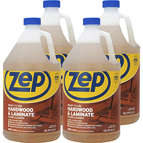 Book Cover Zep Hardwood & Laminate Floor Cleaner, Brown, 128 fl oz (Pack of 4) (ZUHLF128CT)