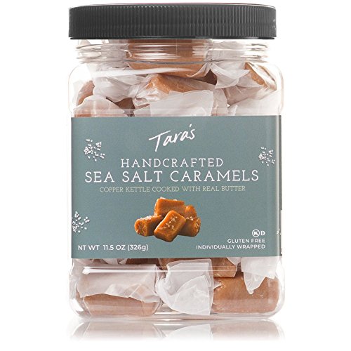 Book Cover Tara's All Natural Handcrafted Gourmet Sea Salt Caramel: Small Batch, Kettle Cooked, Creamy & Individually Wrapped - 11.5 Ounce