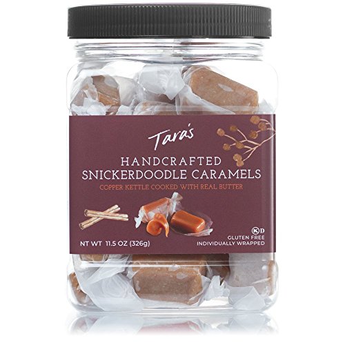 Book Cover Tara's All Natural Handcrafted Gourmet Snickerdoodle Caramel: Small Batch, Kettle Cooked, Creamy & Individually Wrapped - 11.5 Ounce