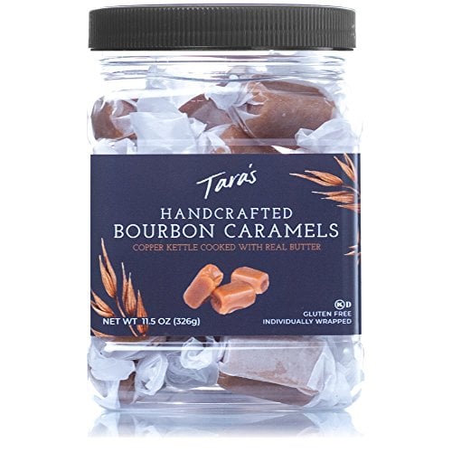 Book Cover Tara's All Natural Handcrafted Gourmet Bourbon Flavored Caramel: Small Batch, Kettle Cooked, Creamy & Individually Wrapped - 11.5 Ounce