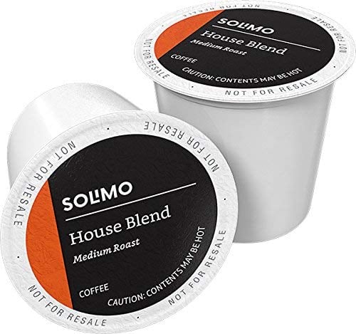 Book Cover Amazon Brand - Solimo Medium Dark Roast Coffee Pods, House Blend, Compatible with Keurig 2.0 K-Cup Brewers, 100 Count House Blend 100 Count (Pack of 1)