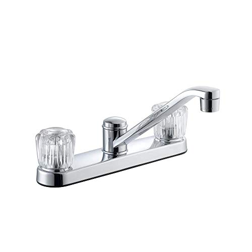 Book Cover Glacier Bay 67099-0A01 Aragon 2-Handle Standard Kitchen Faucet in Polished Chrome