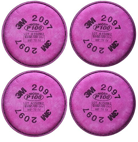 Book Cover 3M 2097 P100 Particulate Filter with Organic Vapor Relief, 2 Pairs (4 Filters)