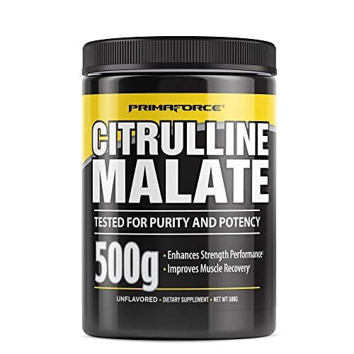 Book Cover PrimaForce Citrulline Malate Powder Supplement - Enhances Strength Performance / Improves Muscle Recovery, 500 Grams