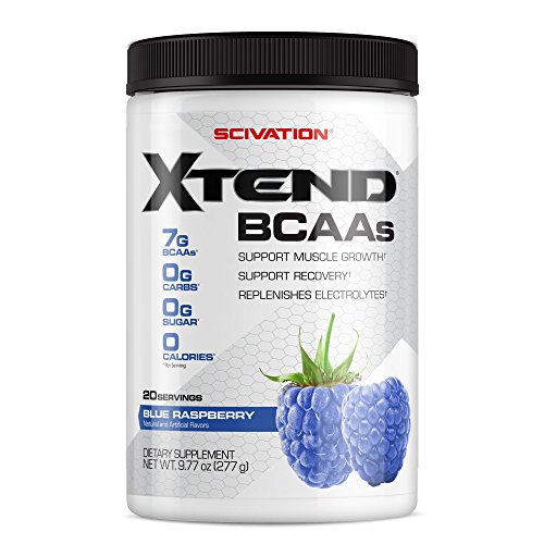 Book Cover XTEND Original BCAA Powder Blue Raspberry | Sugar Free Post Workout Muscle Recovery Drink with Amino Acids | 7g BCAAs for Men & Women| 20 Servings